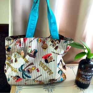 Rare Y2K Harajoku Lovers “Aloha Girls” Tote Bag with Hawaiian Motif
